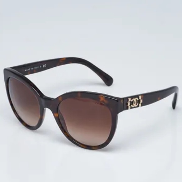 Chanel Pantos tortoiseshell cat eye Sunglasses - Picture 1 of 9